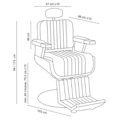 Alternative view of TILAUSTUOTE BARBURYS Barber Chair Jethro -parturituoli